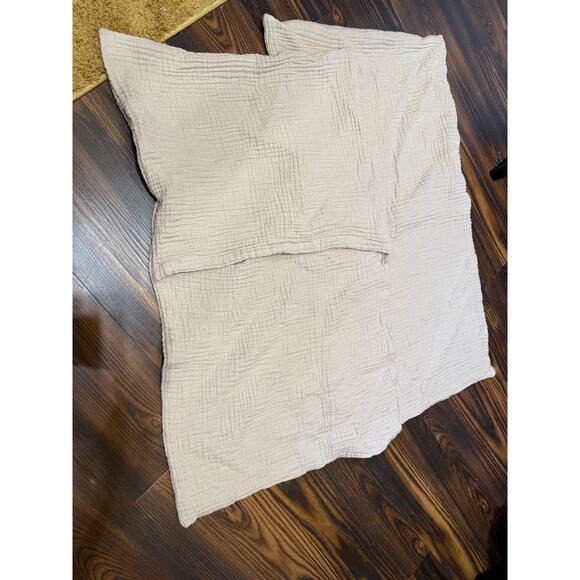 Quince Organic Cotton Gauze Set of 2 King Size Pillow Sham Covers - Picture 3 of 7